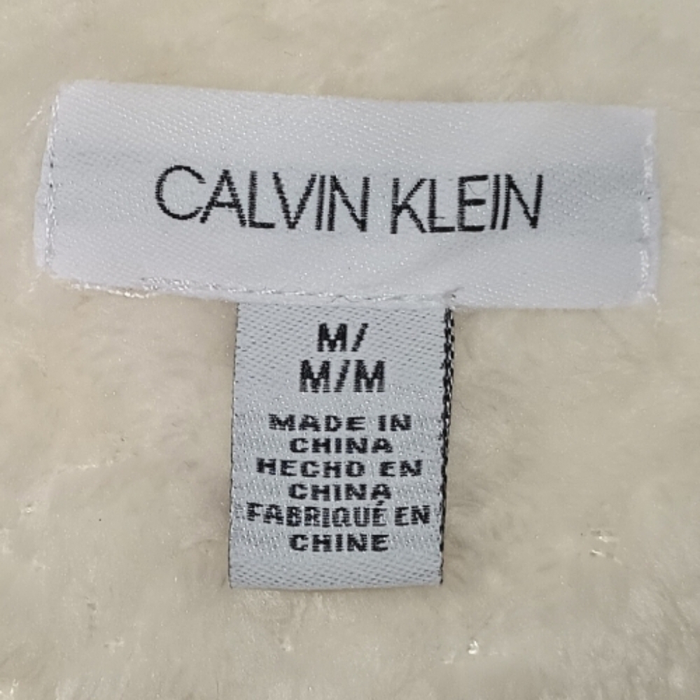 Calvin Klein | Fleece Full-Zip Vest | Ivory | Size Medium | EUC - Picture 9 of 10